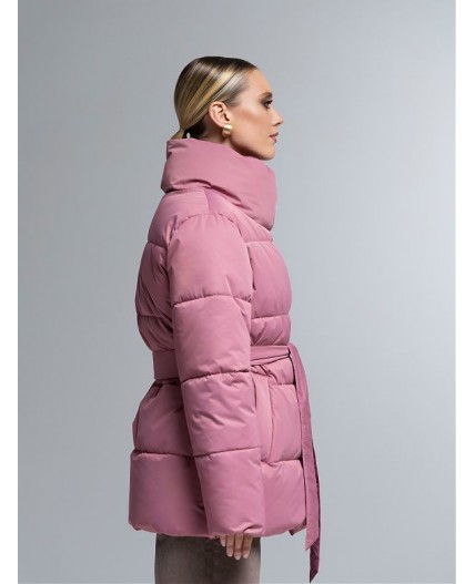 Пуховик женский темно-розовый