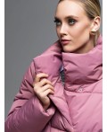 Пуховик женский темно-розовый