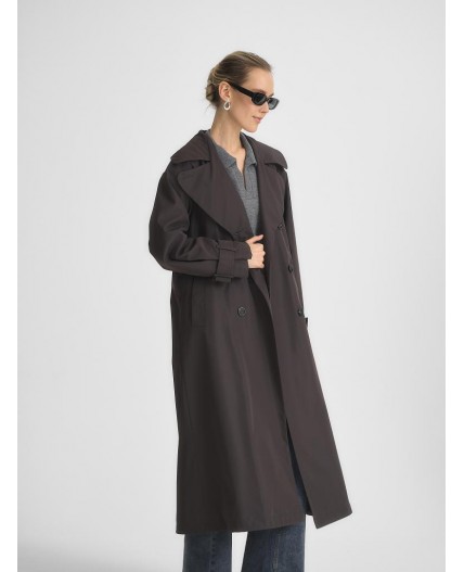 Плащ женский коричневый