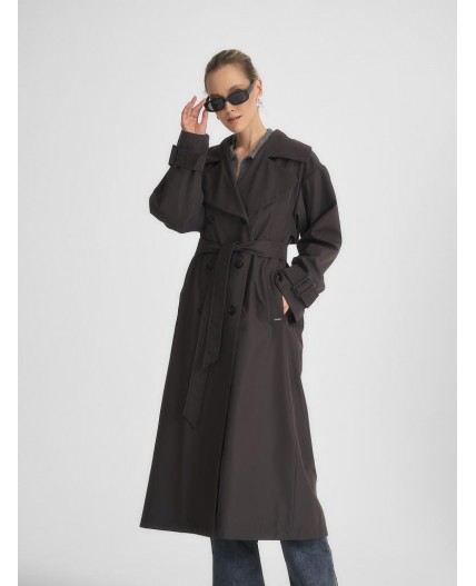 Плащ женский коричневый