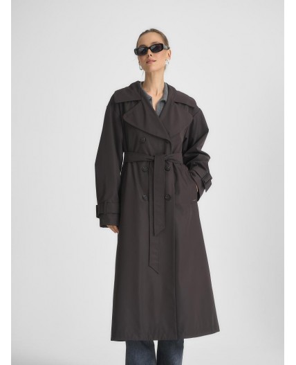 Плащ женский коричневый