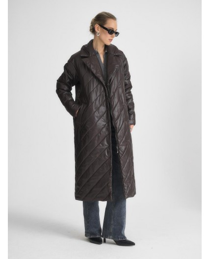 Пальто женское коричневый