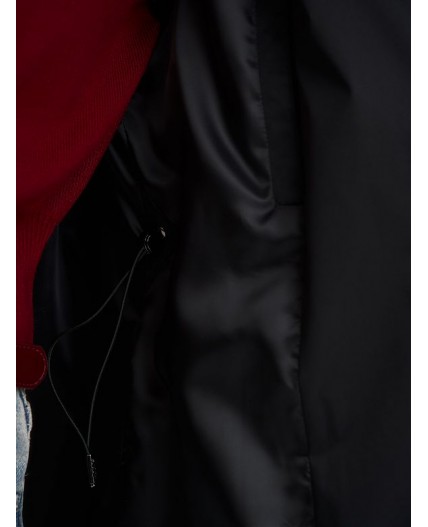 Плащ утепленный черный