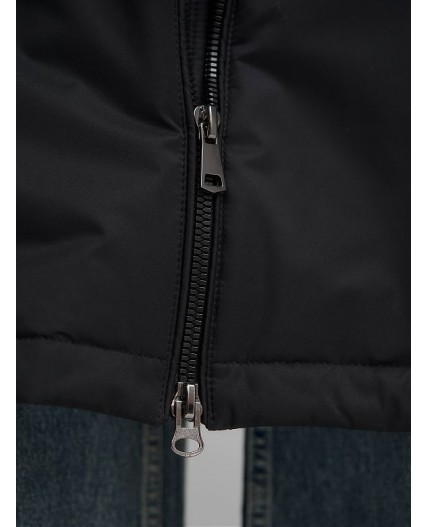 Плащ утепленный черный