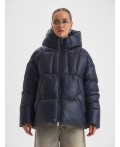 Пуховик женский темно-синий