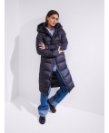 Пуховик женский темно-синий