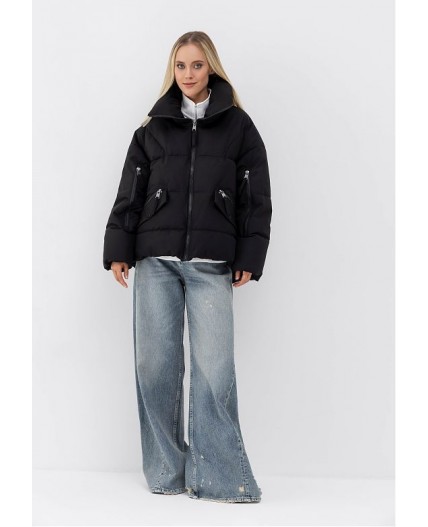 Пуховик женский черный