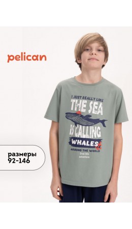 Футболка для мальчиков Светло-зеленый(60)