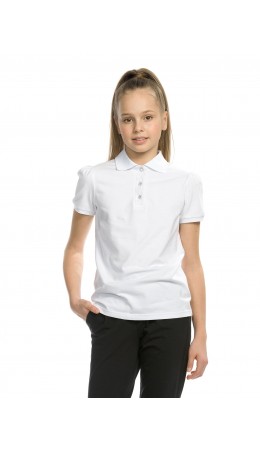 Джемпер (модель 'футболка') для девочек Белый(2)