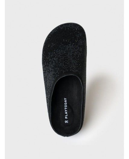 Туфли открытые для девочек черный